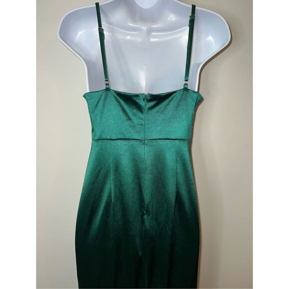 Women’s Girls Formal Emerald Green Maxi Gown Ruched US6 - Picture 9 of 12